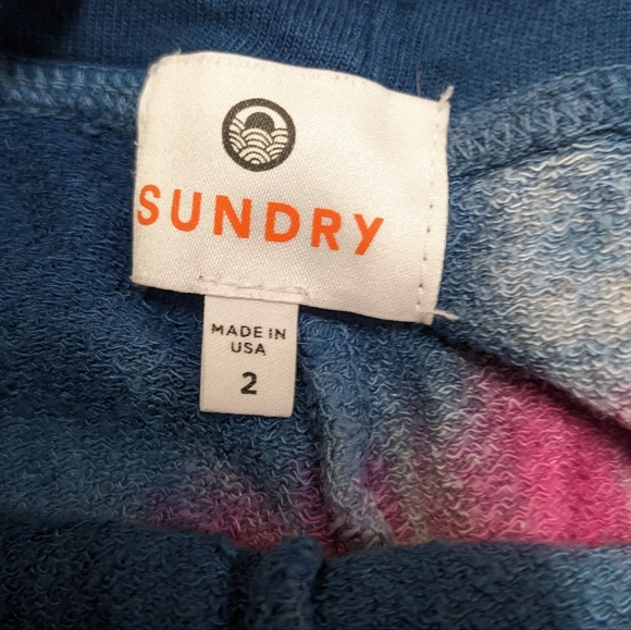 Sundry Navy Blue and Pink Tie dye Sweatpants - Picture 7 of 10